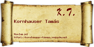 Kornhauser Tamás névjegykártya